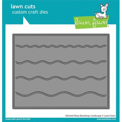 Lawn Fawn Lawn Cuts - Stitched Wavy Backdrop: Landscape